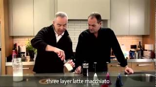 aerolatte  milk frother makes three layer caffè latte macchiato [upl. by Annawal783]