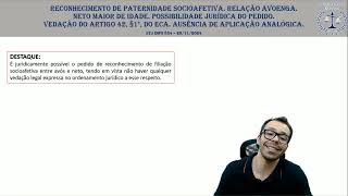 STJ INFO 834 paternidade socioafetiva e adoção [upl. by Leanne]