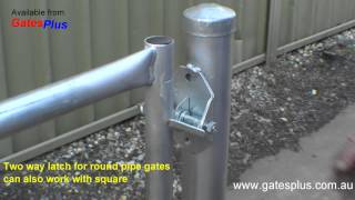 Gate Latch 2 way for round pipe and square [upl. by Aicinat]