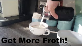 How to Get More Froth from Your Nespresso Coffee Aeroccino  Nespresso tips and help [upl. by Charteris]