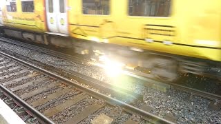 Merseyrail 507 009 making arcs at Birkdale station [upl. by Thagard]