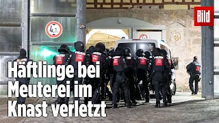 Gefängnismeuterei Polizei stürmt Knast in Thüringen  JVA Untermaßfeld [upl. by Lletnahc21]